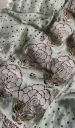 Load image into Gallery viewer, Zubina Women's Lakhnavi Handcrafted Viscose Georgette Chikankari Unstitched Full Suit Material - HONC0203909