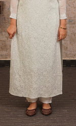 Load image into Gallery viewer, Fareeha Women's Lakhnavi Handcrafted Viscose Georgette Chikankari Kurti - HONC0282661