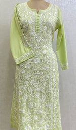 Load image into Gallery viewer, Women's Lucknowi Handcrafted Cotton Chikankari Kurti - HONC0141285