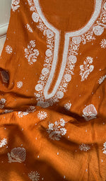 将图像加载到图库查看器中, Women's Lakhnavi Handcrafted Maheshwari Mul Chanderi Kurta And Dupatta Set- HONC0282263