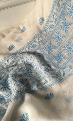 Load image into Gallery viewer, Women's Lakhnavi Handcrafted Unstitched Mul Chanderi Kurta And Dupatta Set - HONC0327480