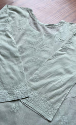 Load image into Gallery viewer, Women's Lakhnavi Handcrafted Cotton Chikankari Top - HONC0214054