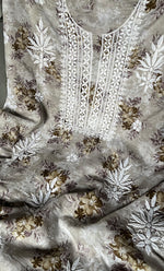 Load image into Gallery viewer, Women's Lakhnavi Handcrafted Cotton Chikankari Kurta And Kurta Dupatta Set - HONC0312693