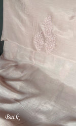 将图像加载到图库查看器中, Women's Lakhnavi Handcrafted Modal Cotton Chikankari Unstitched Kurti Fabric - HONC0287651