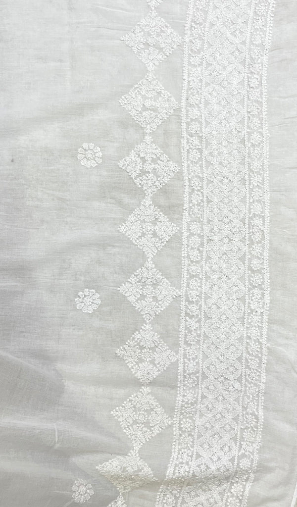 Women's Lucknowi Handcrafted Cotton Chikankari Dupatta - HONC0160505