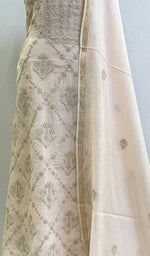 将图像加载到图库查看器中, Women's Lakhnavi Handcrafted Maheshwari Mul Chanderi Kurta And Dupatta Set - HONC0170001
