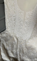 Load image into Gallery viewer, Women's Lakhnavi Handcrafted Pure Silk Georgette Chikankari Kurta And Dupatta Set- HONC0282006