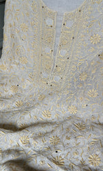 Load image into Gallery viewer, Women's Lakhnavi Handcrafted Mul Chanderi Unstitched Kurta And Dupatta Set- HONC0278949