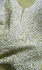 Load image into Gallery viewer, Women's Lakhnavi Handcrafted Unstitched Cotton Chikankari Suit Material - HONC0320309