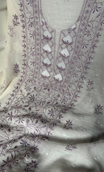 Load image into Gallery viewer, Women's Lakhnavi Handcrafted Unstitched Mul Chanderi Kurta And Dupatta Set - HONC0327489