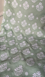 将图像加载到图库查看器中, Adrita Women's Lakhnavi Handcrafted Cotton Chikankari Suit Material - HONC0274447
