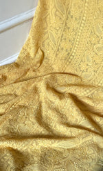 Load image into Gallery viewer, Women's Lucknowi Handcrafted Viscose Georgette Unstitched Chikankari Suit Material - HONC0299914