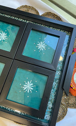 Load image into Gallery viewer, Chikankari Tray with Four Coasters - HONC0313503
