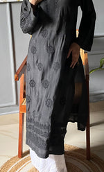 将图像加载到图库查看器中, Inaya Women's Lucknowi Handcrafted Muslin Chikankari Kurti - HONC0202210