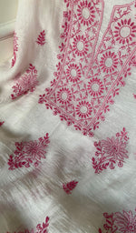 将图像加载到图库查看器中, Women's Lakhnavi Handcrafted Mul Chanderi Kurta And Dupatta Set - HONC0263969