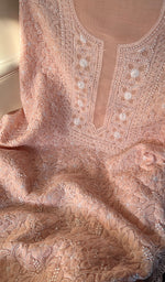 Load image into Gallery viewer, Women's Lakhnavi Handcrafted Cotton Chikankari Suit Material - HONC0294093