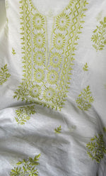 Load image into Gallery viewer, Women's Lakhnavi Handcrafted Mul Chanderi Unstitched Kurta And Dupatta Set - HONC0317069