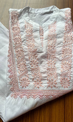将图像加载到图库查看器中, Women's Lucknowi Handcrafted Cotton Chikankari Kurti - HONC0273958