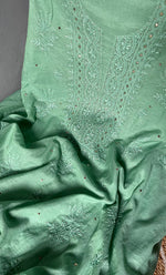 Load image into Gallery viewer, Women's Lakhnavi Handcrafted Mul Chanderi Unstitched Kurta And Dupatta Set- HONC0307448