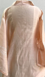 Load image into Gallery viewer, Fiza Women's Lakhnavi Handcrafted Chanderi Silk Semi- Stiched Chikankari Top - HONC0191703
