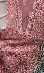 将图像加载到图库查看器中, Women's Lakhnavi Handcrafted Pure Organza Chikankari Unstitched Kurta And Dupatta Set- HONC0319970