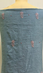 Load image into Gallery viewer, Women's Lakhnavi Handcrafted Chanderi Silk Chikankari Kurta Dupatta Set - HONC0135400