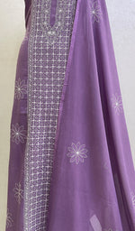 Load image into Gallery viewer, Women's Lakhnavi Handcrafted Cotton Chikankari Kurta And Dupatta Set- HONC0154884