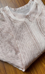 Load image into Gallery viewer, Safiya Women's Lakhnavi Handcrafted Viscose Georgette Chikankari Kurti - HONC0267353