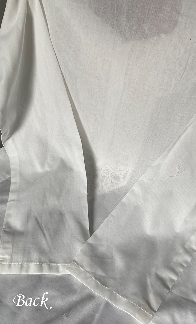 Men's Lucknowi Handcrafted Cotton Chikankari Kurta - HONC0247671