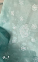 将图像加载到图库查看器中, Women's Lakhnavi Handcrafted Cotton Chikankari Unstitched Kurti Fabric - HONC0318474