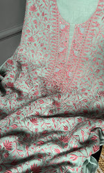Load image into Gallery viewer, Women's Lakhnavi Handcrafted Mul Chanderi Unstitched Kurta And Dupatta Set - HONC0280889