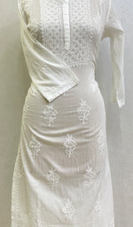 将图像加载到图库查看器中, Women's Lucknowi Handcrafted Cotton Chikankari Kurti - HONC0154665