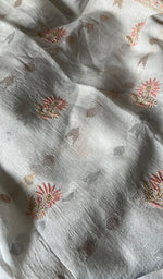 Load image into Gallery viewer, Nagma Women's Lakhnavi Handcrafted Linen Cotton Chikankari Kurta And Dupatta Set- HONC0250085