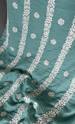 将图像加载到图库查看器中, Women's Lucknowi Handcrafted Kota Cotton Chikankari Unstitched Kurta And Dupatta Set - HONC0312641