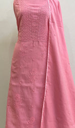 将图像加载到图库查看器中, Women's Lakhnavi Handcrafted Chanderi Silk Chikankari Full Suit Material - HONC0173440