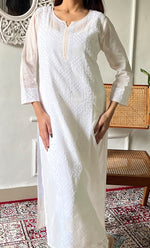 Load image into Gallery viewer, Women's Lucknowi Handcrafted Cotton Chikankari Kurti - HONC0303549