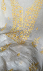 将图像加载到图库查看器中, Women's Lakhnavi Handcrafted Mul Chanderi UnStitched Kurta And Dupatta Set - HONC0317075