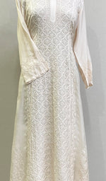 将图像加载到图库查看器中, Pari Women's Lucknowi Handcrafted Muslin Chikankari Kurti - HONC0204771