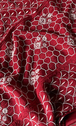 将图像加载到图库查看器中, Mehar Women's Lakhnavi Handcrafted Mul Chanderi Semi - Stitched Kurta And Dupatta Set - HONC0312363