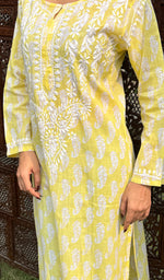 Load image into Gallery viewer, Sona Women's Lucknowi Handcrafted Cotton Chikankari Kurti - HONC0203617