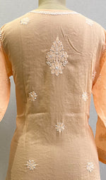 Load image into Gallery viewer, Women's Lucknowi Handcrafted White Cotton Chikankari Top - HONC0165230