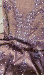 Load image into Gallery viewer, Women's Lakhnavi Handcrafted Tissue Chanderi Unstitched Kurta And Dupatta Set - HONC0270487