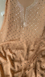 Load image into Gallery viewer, Women's Lakhnavi Handcrafted Viscose Georgette Chikankari Full Suit Material - HONC0198672