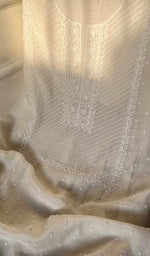 将图像加载到图库查看器中, Women's Lakhnavi Handcrafted Mul Chanderi Unstitched Kurta And Dupatta Set - HONC0288386