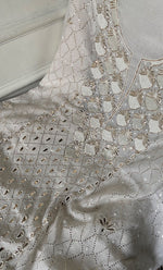 Load image into Gallery viewer, Jazba Women's Lakhnavi Handcrafted Mul Chanderi UnStitched Kurta And Dupatta Set - HONC0304347