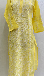 Load image into Gallery viewer, Naira Women's Lucknowi Handcrafted Cotton Chikankari Kurti - HONC0164390