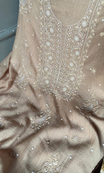 将图像加载到图库查看器中, Women's Lakhnavi Handcrafted Mul Chanderi Unstitched Kurta And Dupatta Set- HONC0305207