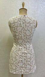 Load image into Gallery viewer, Women's Lucknowi Handcrafted Faux-Georgette Chikankari Top - HONC0140467