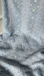 将图像加载到图库查看器中, Women's Lakhnavi Handcrafted Cotton Chikankari Suit Material - HONC0289729