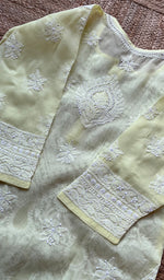 将图像加载到图库查看器中, Women's Lakhnavi Handcrafted Cotton Chikankari Kurti - HONC0274204